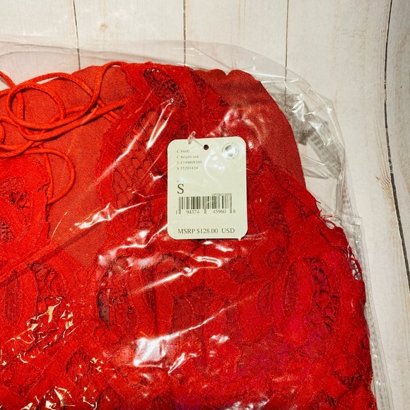 Free People One Adella Maxi Slip red NWT - Picture 6 of 8